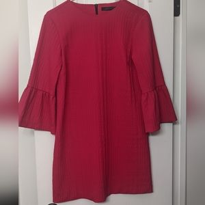 Zara textured pink shift dress sz. XS